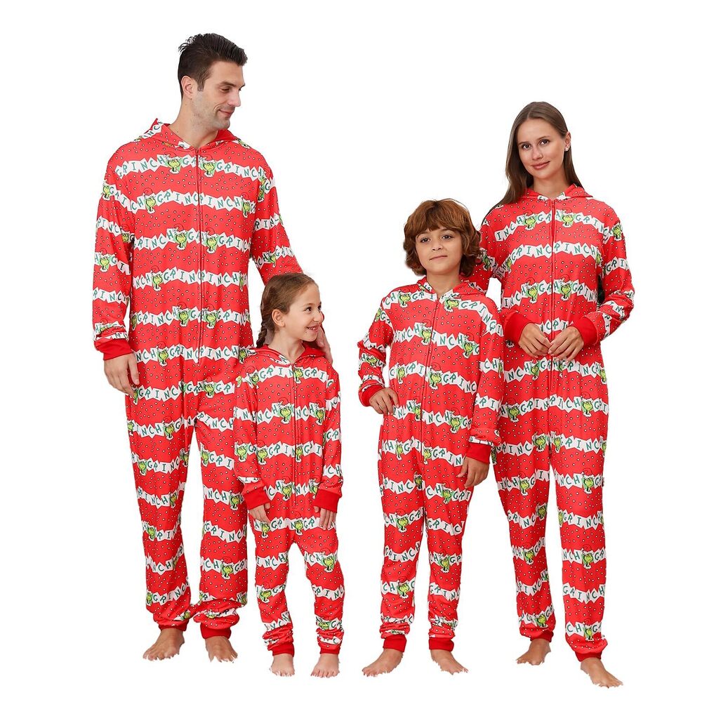 4623 Ugly Christmas Onesie Pajamas For Family, Lazy Family Matching
